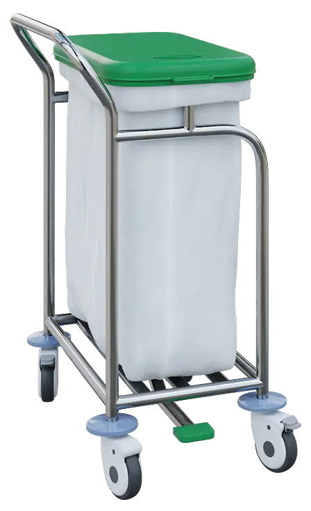 VNP Plus 01 vozík na prádlo a tříděný odpad, víko zelené